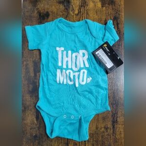 Thor Moto Baby Onesie in Teal 0-6mo